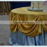 YHK#26 Swag Table Skirt - Polyester Banquet Wedding Wholesale Chair Cover Sash Table Cloth Skirt Linen thumbnail-1