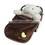 Fleece Blanket Coral Velvet Carseat Blanket Baby Stroller Cover Baby Blanket Knee Blanket thumbnail-2