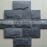 cheap Chinese natural black slate mushroom stone wall tile