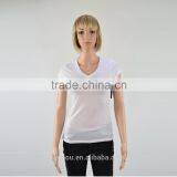 2016 Women's V Neck Pure Color Fitness T-shirts thumbnail-2