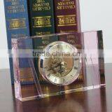 Pink Clear Good Quality Wholesale Crystal Desk Clock for Wedding Favor thumbnail-3