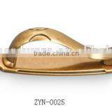 Vintage Zinc Alloy Recessed Pull Handle With Plate Antique Brass