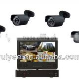 DVR-6414MKS new model CCTV 4X IR Day/Night Camera 4 Channel 4CH 4 CH DVR KIT + 10.5 inch LCD Surveillance System