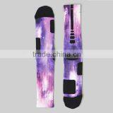 Oem Different Vivid Color Custom Sublimated Starry Night Galaxy Socks thumbnail-3