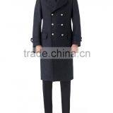 2014 New Style 100% Cashmere Classic Dark Grey Men Coat Winter