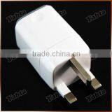 US UK EU Plug 5V 2.4A Dual USB Travel Charger White thumbnail-3