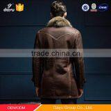 High-end Men Business Winter Coat Custom Made Tailor Made Overcoats Varsity Leather Woolen Jacket thumbnail-5