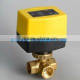 brass three-way motorized valve,brass tee valve,triple-valve