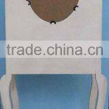 French Vintage White Wooden Dressing Table With Mirror and Stool thumbnail-3