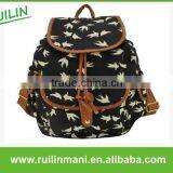 Unique Canvas Birds Backpack thumbnail-3