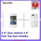 3.5'' Android 3.5 G+F Touch Mobile Phone 1G MHZ With Leather Case thumbnail-4