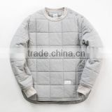 Quilted Fleece Sweatshirt with Scoop Bottom