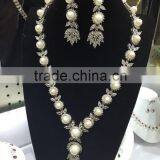 Best Quality Cubic Zirconia Stone Pearl Jewelry Sets thumbnail-1