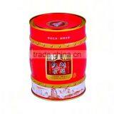 Round Shape Tea Tin Box/red and Gold Tea Tin Box