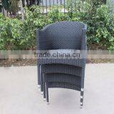 Round Rattan Stackable Outdoor Wicker Chair thumbnail-3