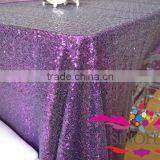 Fancy Purple Wedding Table Clothes thumbnail-1