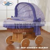 100% handmade wicker baby pram basket made in china