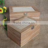High Quality Natural Unfinished Luxury Wooden Gift Craft Box Wholesale thumbnail-2