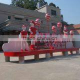 Fiberglass People With Ball Sculpture Statue for Big Plaza Decoration thumbnail-4
