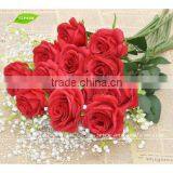 FLS012-4 GNW Artificial Flower Rose Bundle China Wedding Wall Decoration Flowers Artificial Rose thumbnail-1