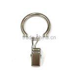 Hot Sale Chrome Plating Iron Curtain Ring With Clip / Rod Ring With Clip Hanging / A Ring With A Clip thumbnail-2