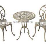 Customized Cast Aluminum Garden Metal Bistro Set Garden Metal Table and Chair for Hot Sale thumbnail-1