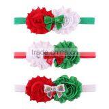 Christmas Shabby Flower Baby Toddler Infant Flower Headband Hair Bow Band Accessories thumbnail-1