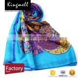 Custom Fashion Digital Print Real Indian Silk Scarf Zhejiang Silk Scarf thumbnail-2