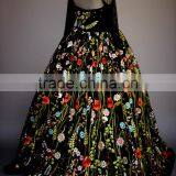 2017 New Party Embroidery Dresses Floral Flare Flower Embroidered Dresses For Girls thumbnail-6