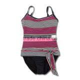 Wholesale One Piece Girl Swimwear Sleeveless Stripe Children Girls Swimsuit thumbnail-1