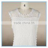 Latest White Sexy Women's Halterneck Slim Fit Lace Casual Tank Top thumbnail-2