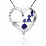 Designer Silver Finish Gemstone Pendant thumbnail-1