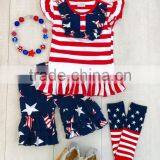 Girls Outfit 2 Pieces Boutique Clothing Set Kids Printed Cotton Baby Shorts Set thumbnail-5