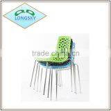 New Products Home Office Cafe Restaurant Conference Furniture Metal Leg Plastic Stackable Chair thumbnail-1