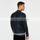 Classic Real Hero Collarless Round Neck Biker Waterproof Leather Men Jacket thumbnail-3