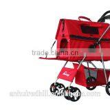 R1924H New Design Collapsible Portabel Dogs & Cats Stroller/ 4-Wheels Luxury Travelling Pet Stroller Trolley thumbnail-4
