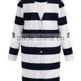 Women's Machine Knitted Patterns Aztec Long Tunic Cotton Cardigan Sweater for Wholesale thumbnail-4