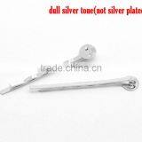 Silver Tone Wave Bobby Pin Findings Flat Pad(8mm) Barrette Clip 5x0.8cm(2"x3/8"),8seasons thumbnail-1
