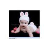 Cute Rabbit Baby Hat and Shorts Handmade Crochet Photography Props Baby Hat and Shorts thumbnail-2
