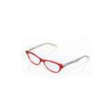 Color Cat Eye Cellulose Propionate Eyeglass Frames For Myopia Glasses , Red Zebra Print