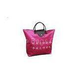 Heat Printing Pink Rolling Oxford Tote Bag for Exhibition Promotion