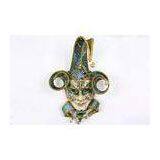 Female Red Venetian Jester Mask Handmade With Jester Face Mask thumbnail-1