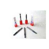 TiAlN Coated Ball Nose End Mill / Ultra Fine Grain Solid Carbide End Mills With Long Shank