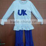 Wholesale Newborn Girl Cotton Petti Romper Valentine Gift Boutique Outfits Infant Damask Ruffle Romper thumbnail-4