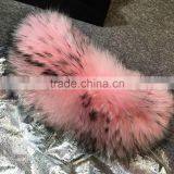 2017 Winter Fashion Sliver Leather Jacket With Pink Faux Fur Lined Leather Wear thumbnail-6