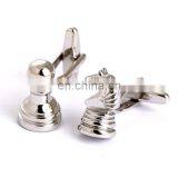International Chess Knight and Pawn Silver Men Chess Cufflinks thumbnail-2