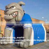 PVC Inflatable Bulldog Sports Tunnel for Advertising