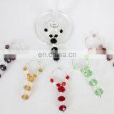 Wine Glass Charms With Crystal Beads