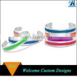 New Fashion C Shape Customized Colorful Stainless Steel Bangle Enamel For Gifts