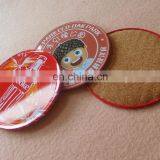 Custom Printing Logo Round Tin Coaster With Cork Back thumbnail-5